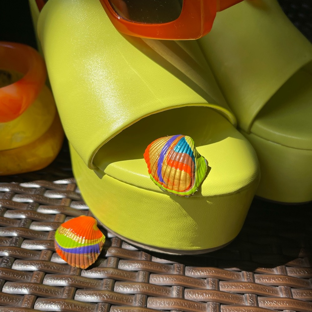 Vibrant Coloful Handpainted Earrings